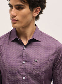 THE BEAR HOUSE Men Tailored Fit Opaque Printed Formal Shirt