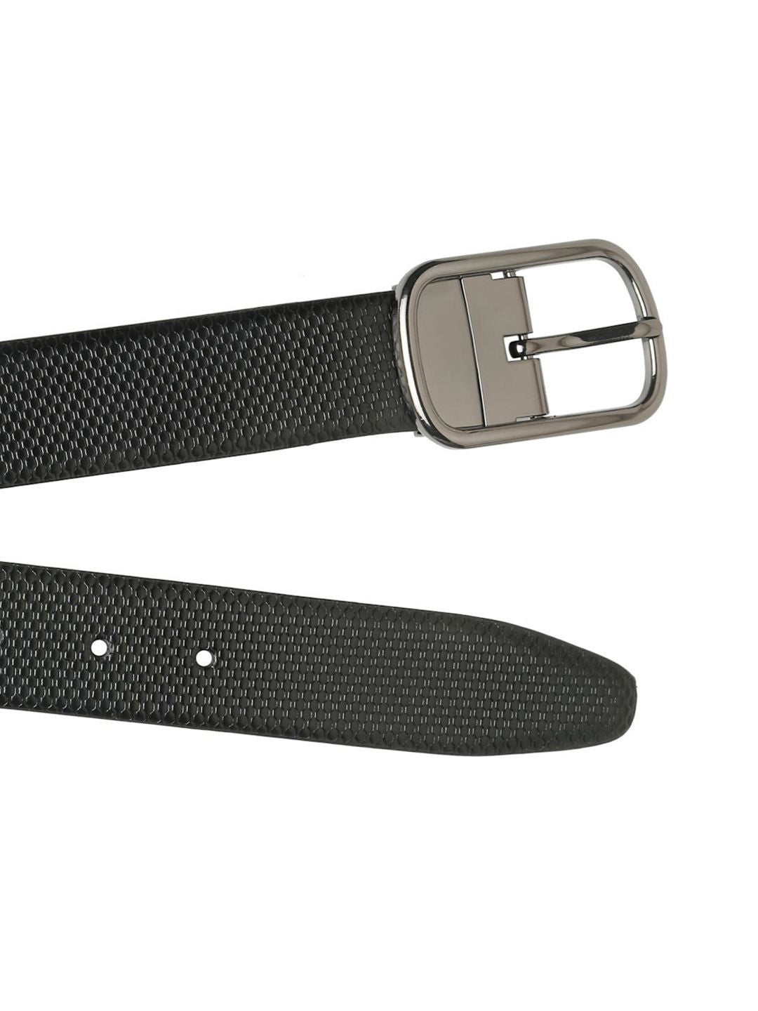 Teakwood Leathers Men Textured Leather Reversible Formal Belt