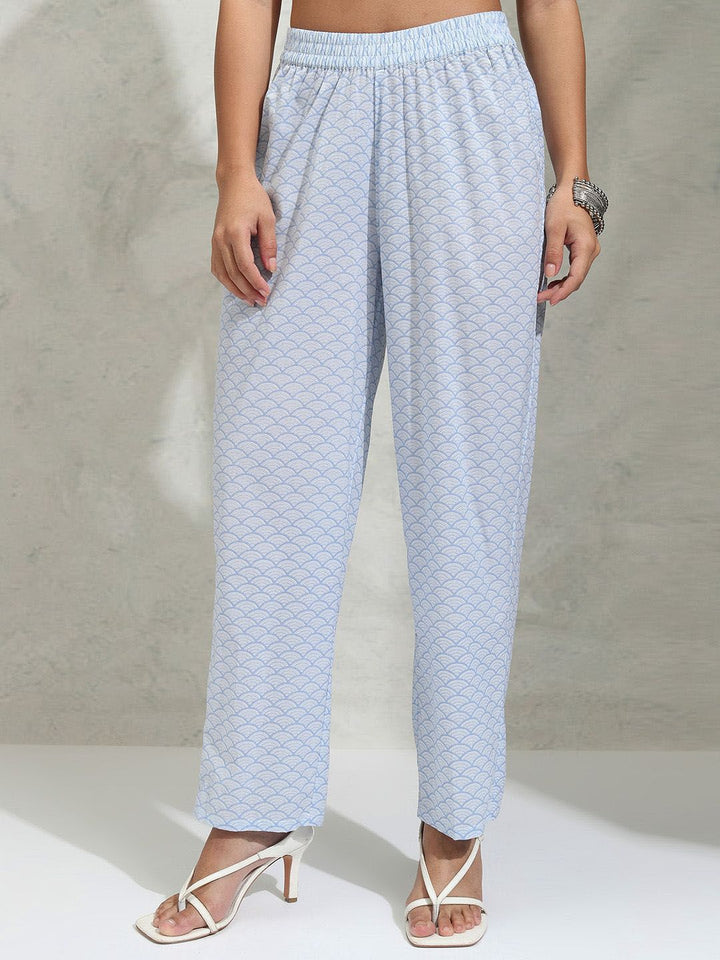 Vishudh Floral Printed Pure Cotton Straight Kurta & Trousers With Dupatta