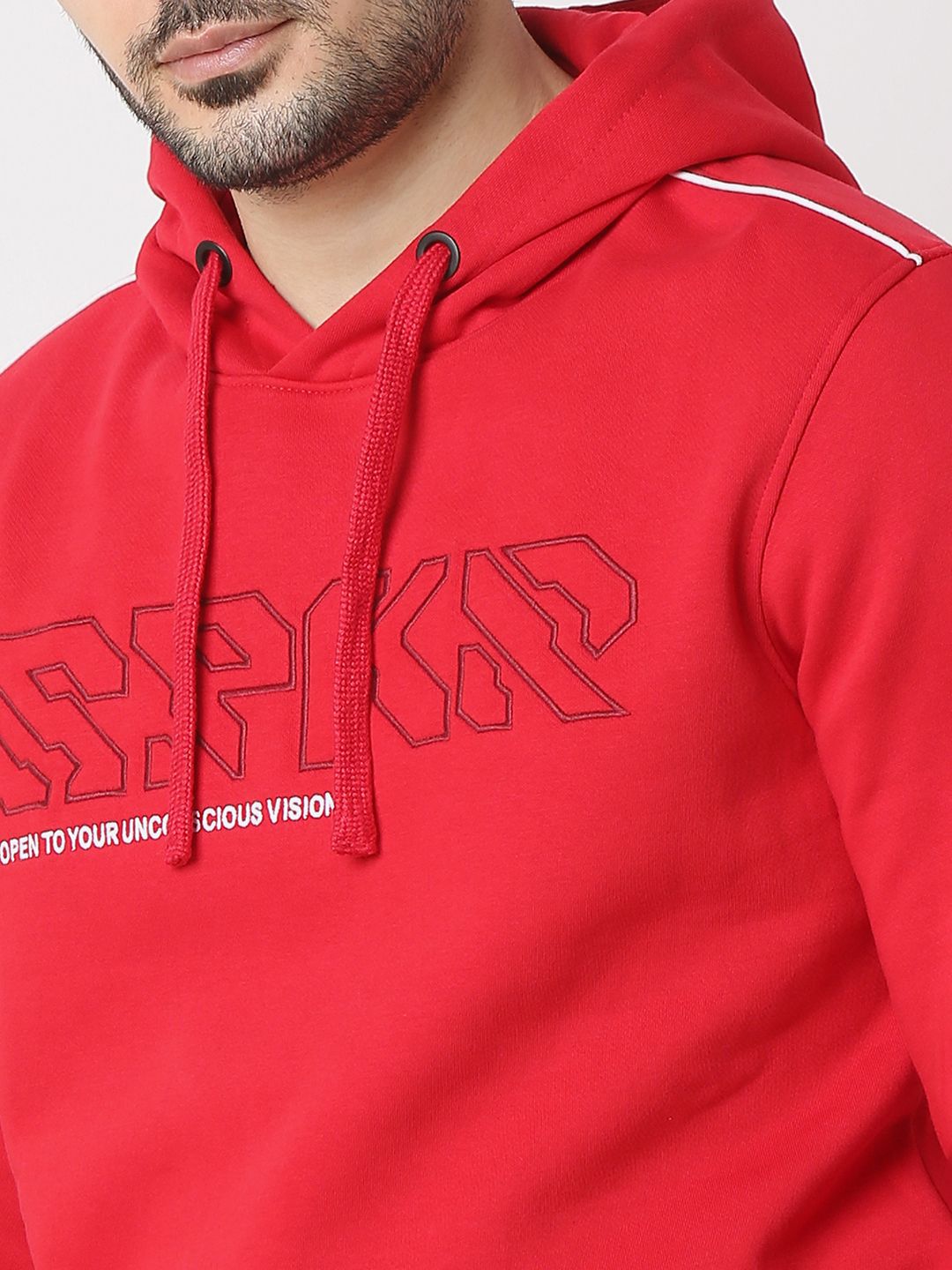 SPYKAR Men Alphanumeric Printed Hooded Sweatshirt