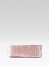 DressBerry Croc Textured Structured Shoulder Bag