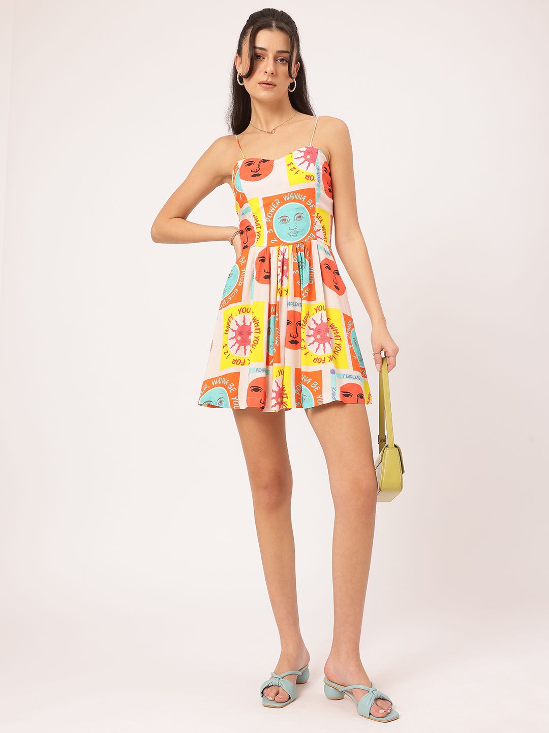 DressBerry Blooming Ahead Floral Print Strappy Mini A-line Dress