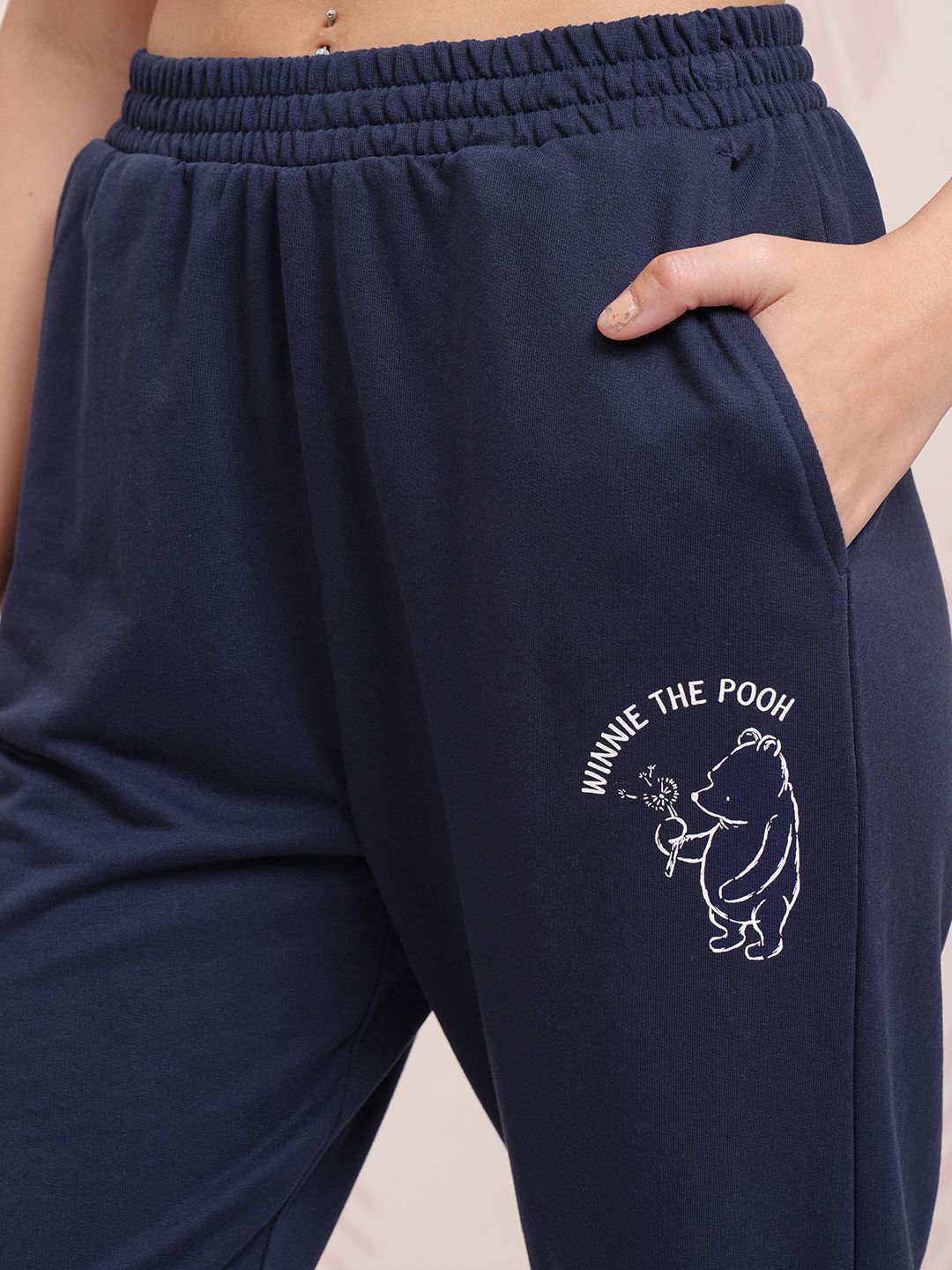 Tokyo Talkies White Disney Winnie The Pooh Printed Pure Cotton T Shirt With Jogger