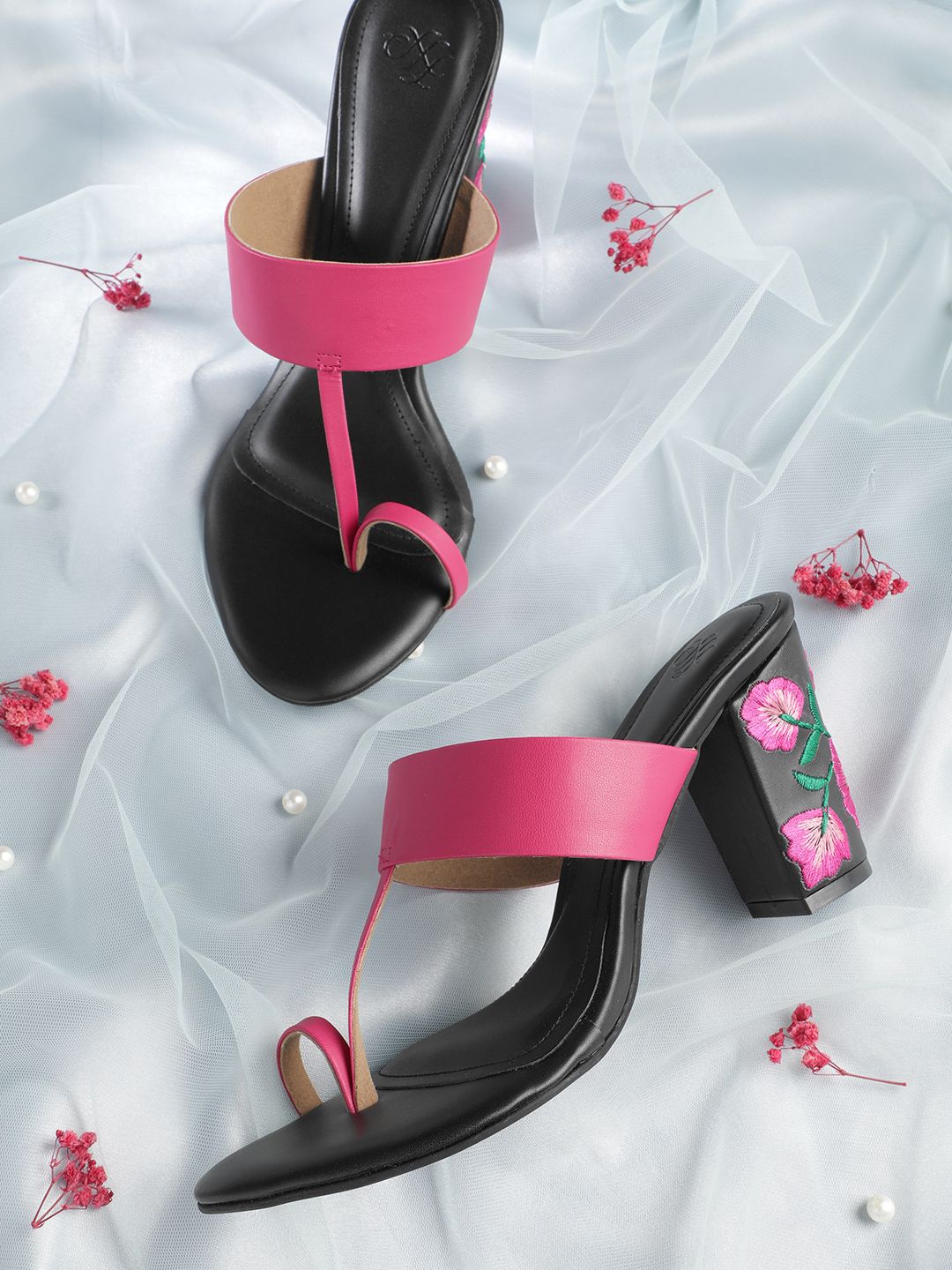 House of Pataudi Open Toe Block Heels