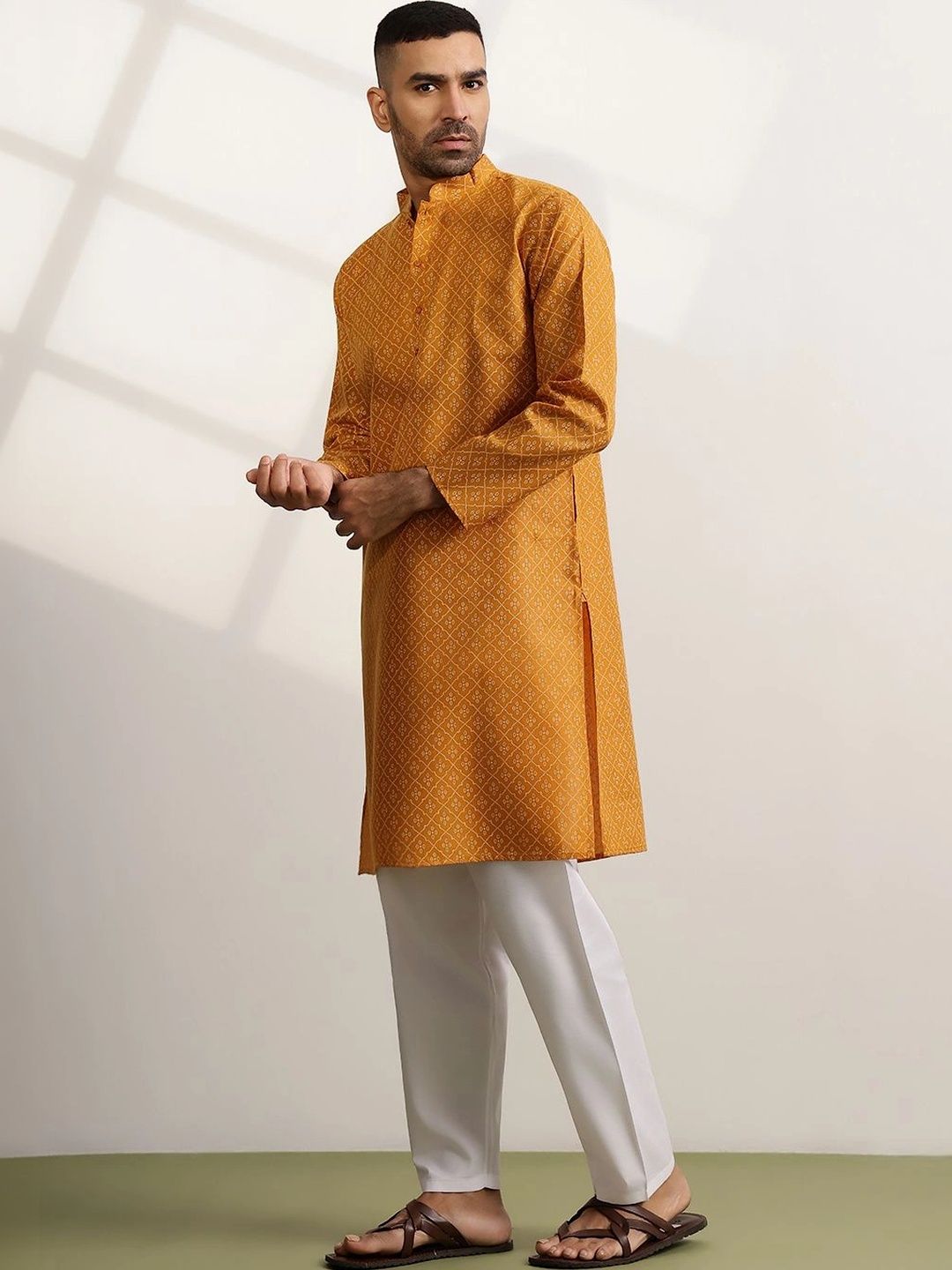 Anouk Men Ethnic Motifs Printed Regular Kurta with Pyjamas