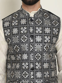 SOJANYA LUXE Jaket Nehru Kolar Mandarin Sulam Lelaki