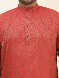 SOJANYA PLUS Plus Size Tenunan Rekaan Kurta Lurus dengan Piyama