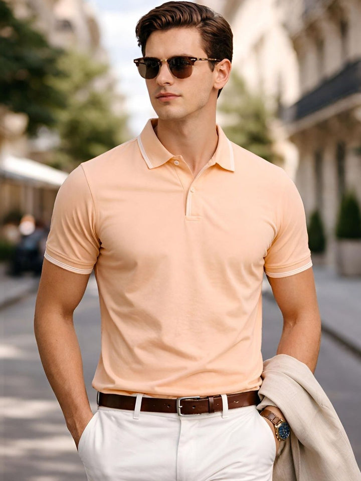 ADRO Men Polo Collar T-shirt