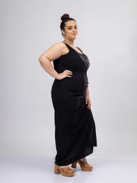 Mamicha Women Puzzling Crepe Maxi Dress