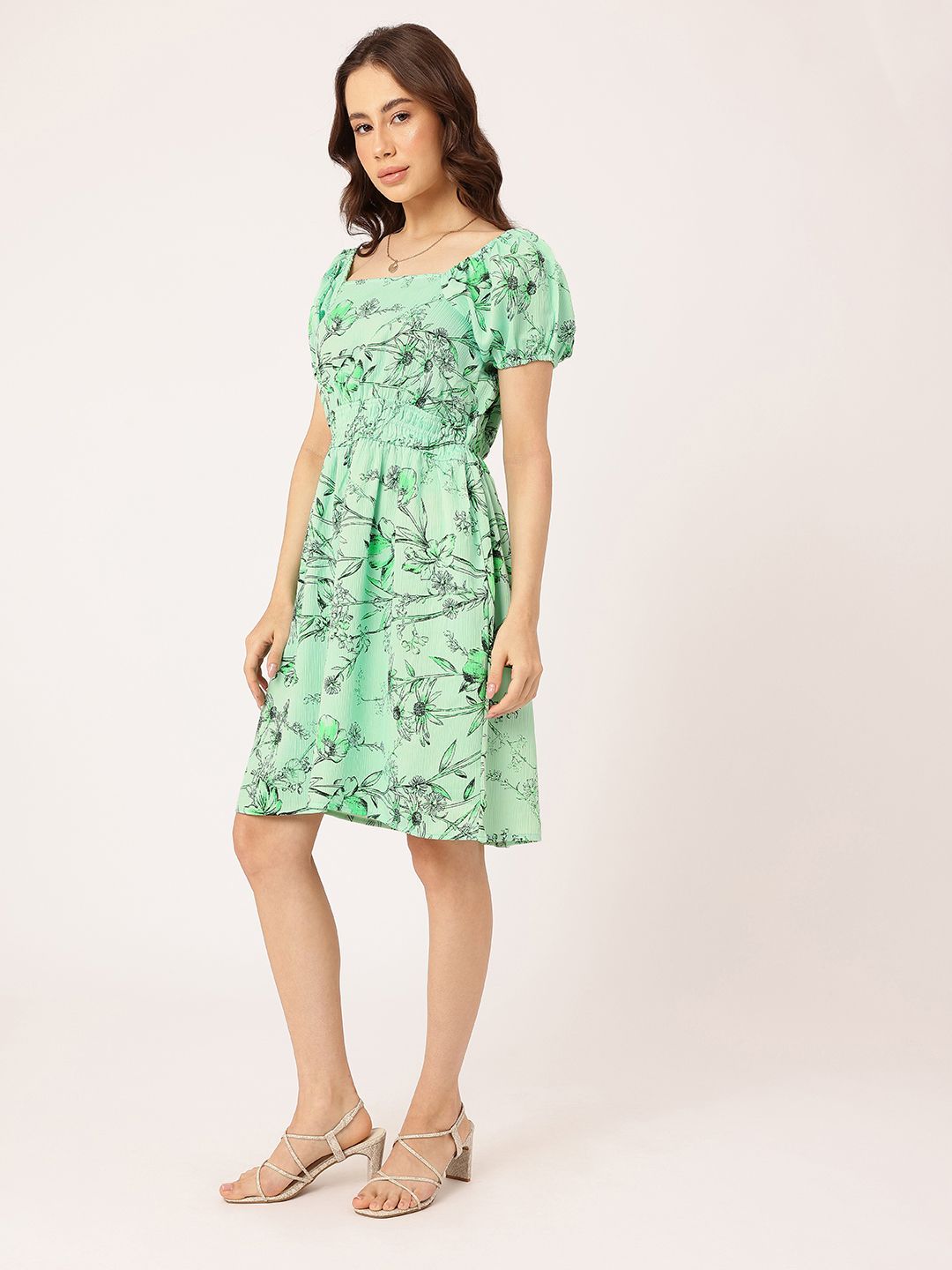 DressBerry Garden Party Smocked A-line Dress