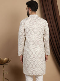 Anouk Geometric Printed Kurta Kapas Tulen Lurus