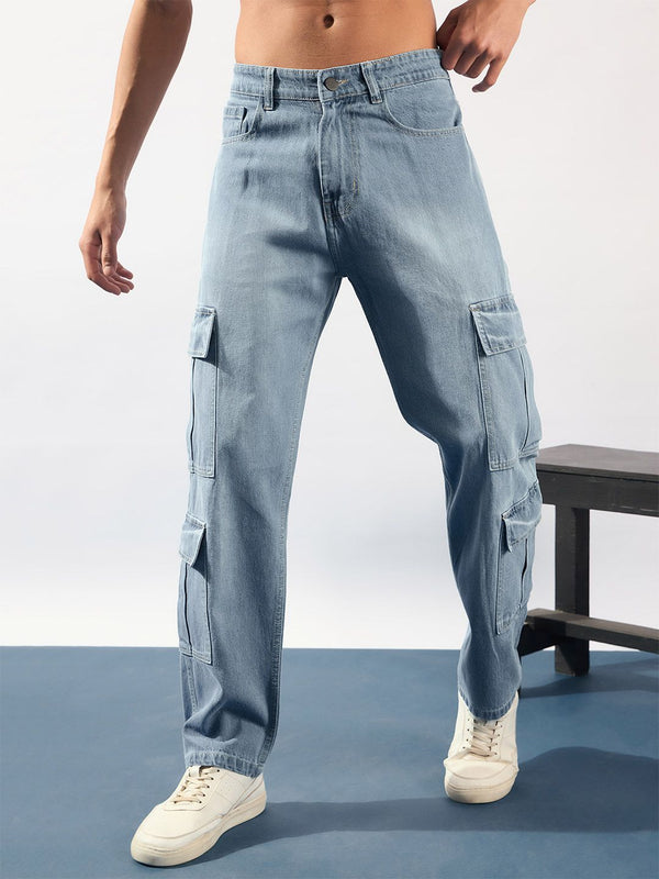 Lelaki Dennison santai seluar jeans kargo