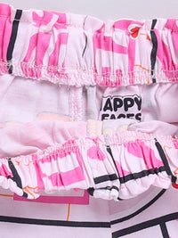 Happy Faces Girls Tweety Printed Pure Cotton Shorts with Bow Detail