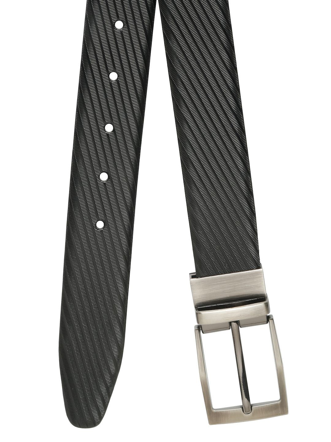 Teakwood Leathers Men Textured Leather Reversible Formal Belt