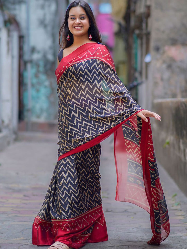 KALINI Ethnic Motifs Poly Georgette Saree