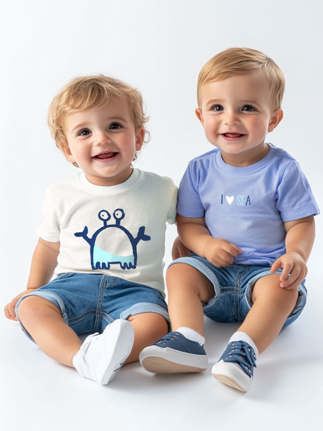 Nauti Nati Beyond The Beach Boys Pack of 2 Graphic Printed Single Jersey Cotton T-Shirts