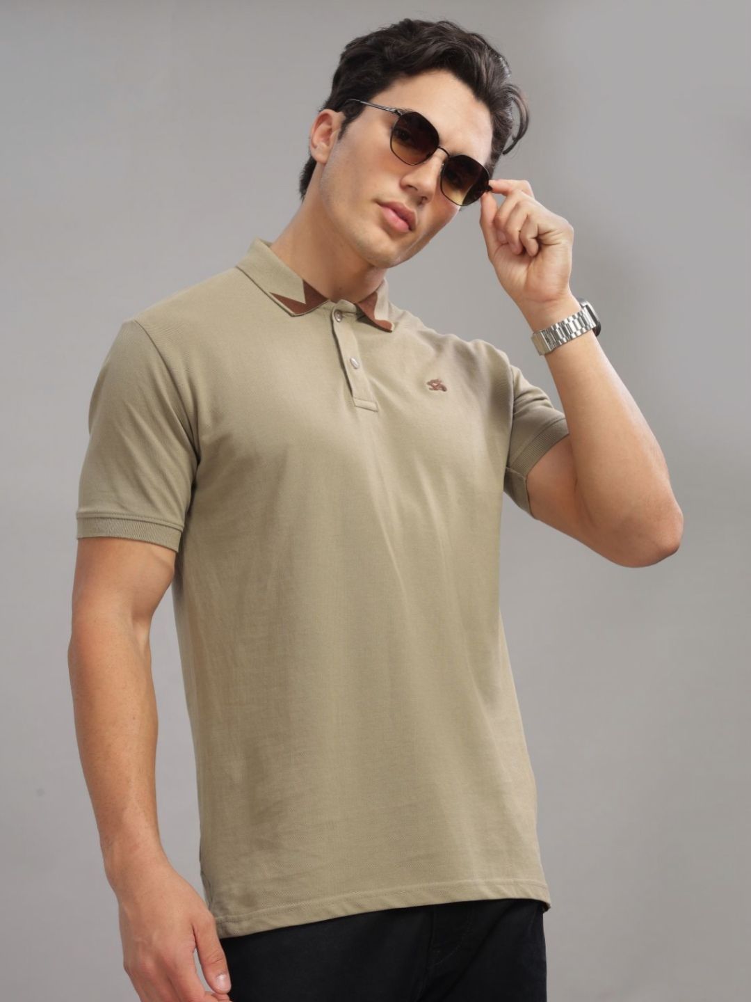 ADRO Men Polo Collar T-shirt