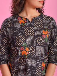 SANSKRUTIHOMES Women Printed Pure Cotton Round Neck Top & Flared Trouser Night suits