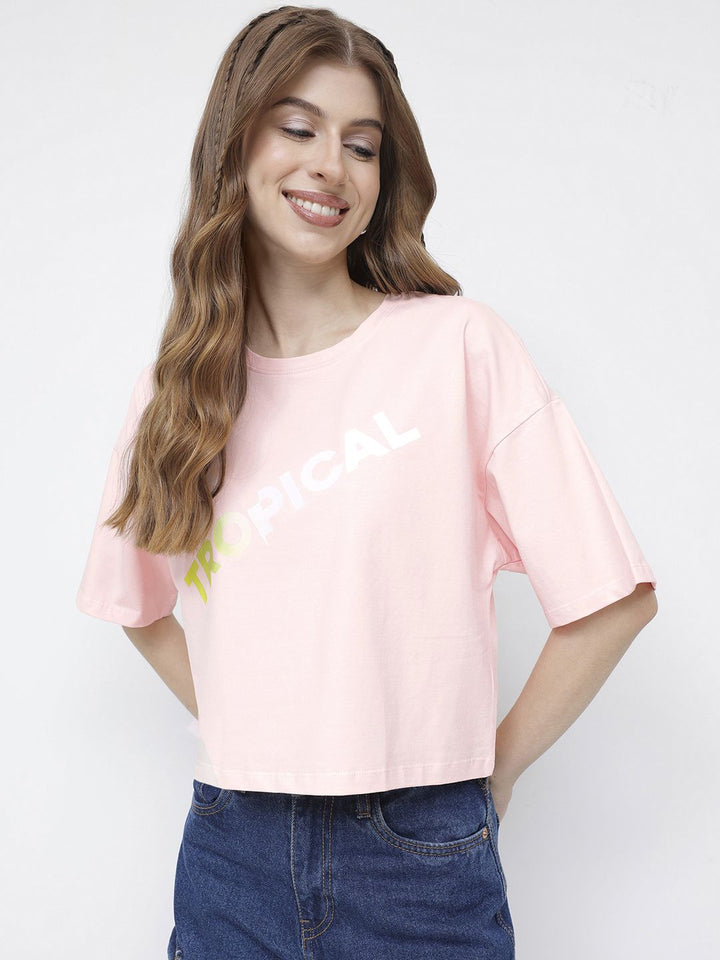 DressBerry Beyond Bland Tropic Escape Boxy T-shirt