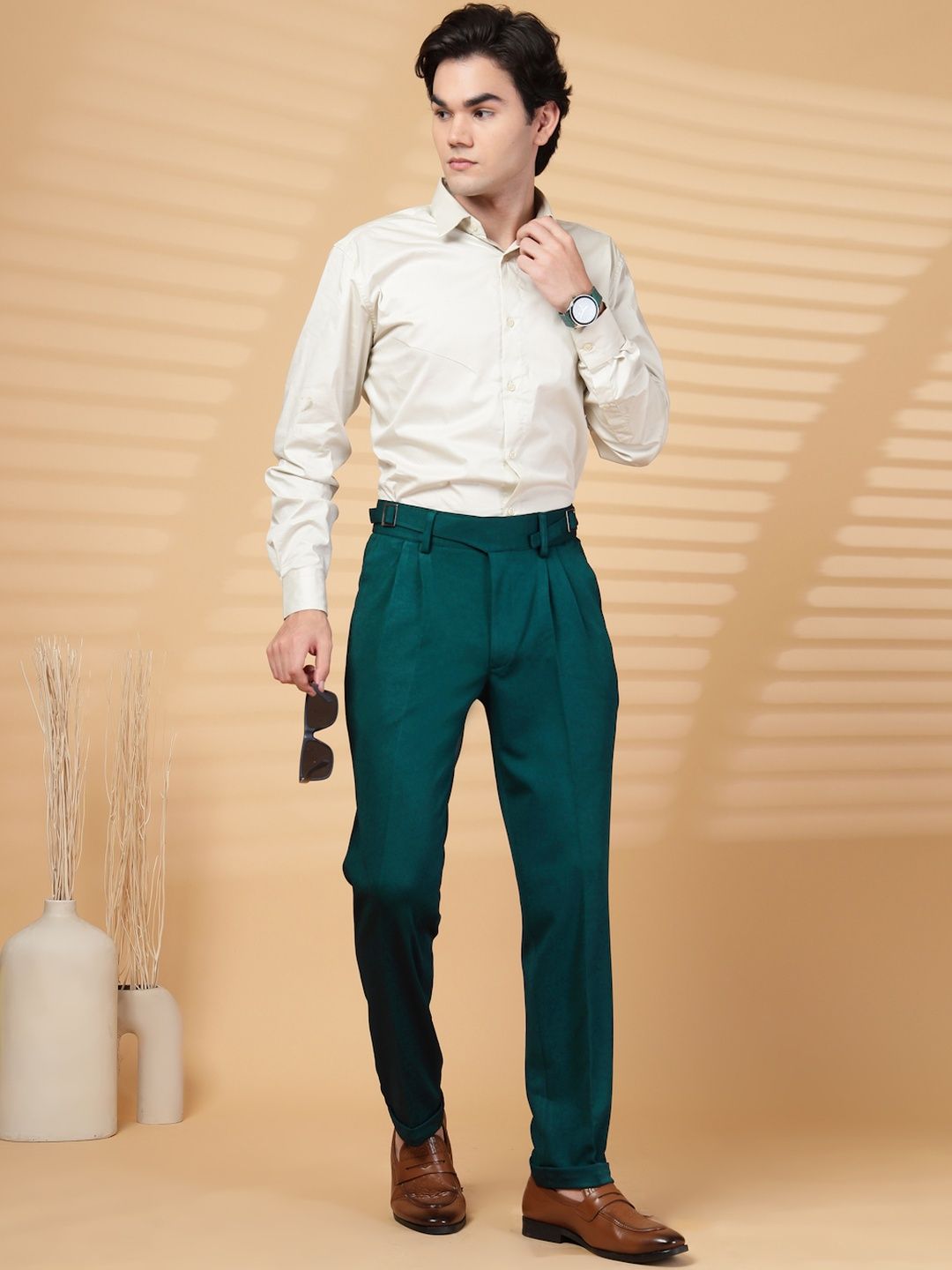 Seluar Formal Formal Lycra Hijau KLOTTHE Lelaki