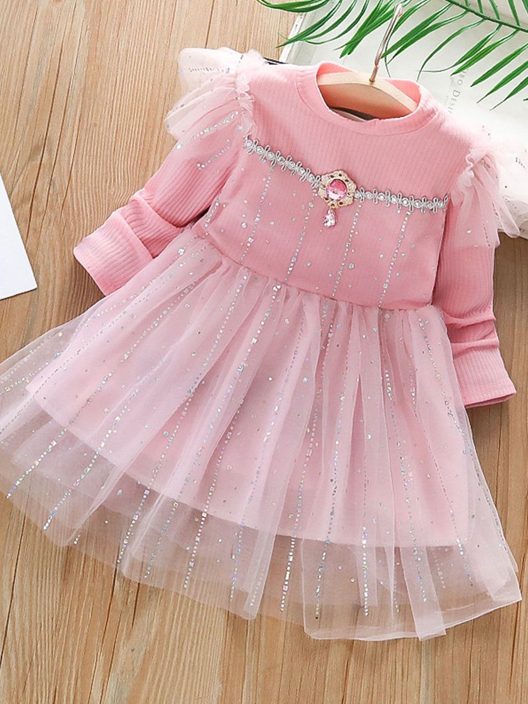 YK Girls Fit & Flare Cotton Dress