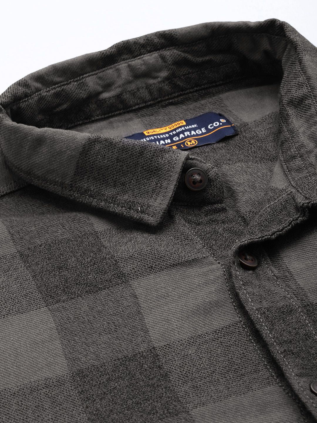 The Indian Garage Co Pure Cotton Checked Casual Shirt