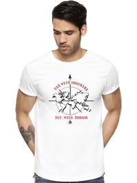 ADRO Men Pack of 3 Typography Printed Round Neck Cotton T-shirts
