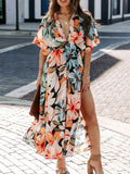 all about you Floral Printed Slits Maxi Dress