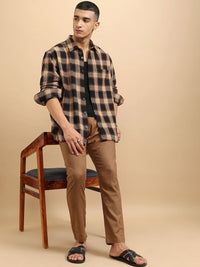 Highlander Men Oversized Textured Dobby Oversized Overshirt