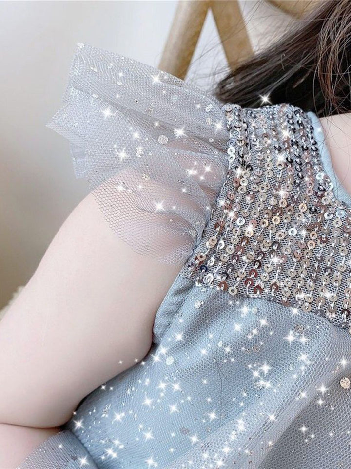 YK Girls Embellished  Fit & Flare Dress