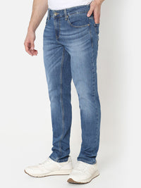 SPYKAR Non-Stretchable Narrow Slim Fit Low-Rise Light Fade Pure Cotton Jeans