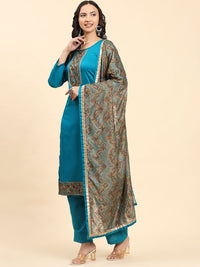 Mamicha Women Yoke Design Regular Pure Cotton Kurta with Palazzos & With Dupatta