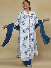 Mamicha Printed v-Neck Kurta Set