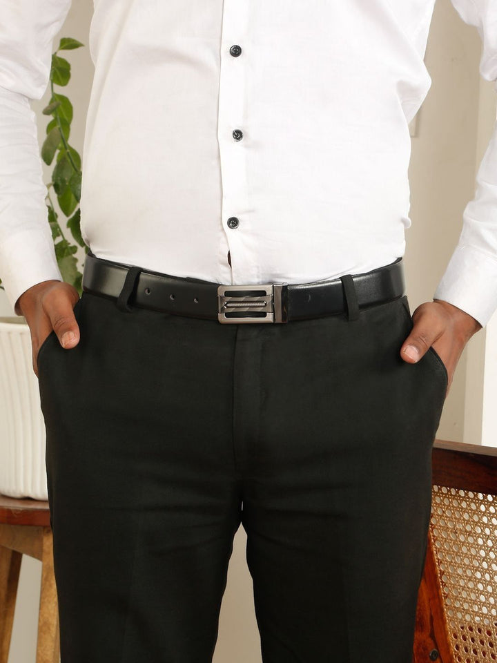 Teakwood Leathers Men Leather Reversible Formal Belt