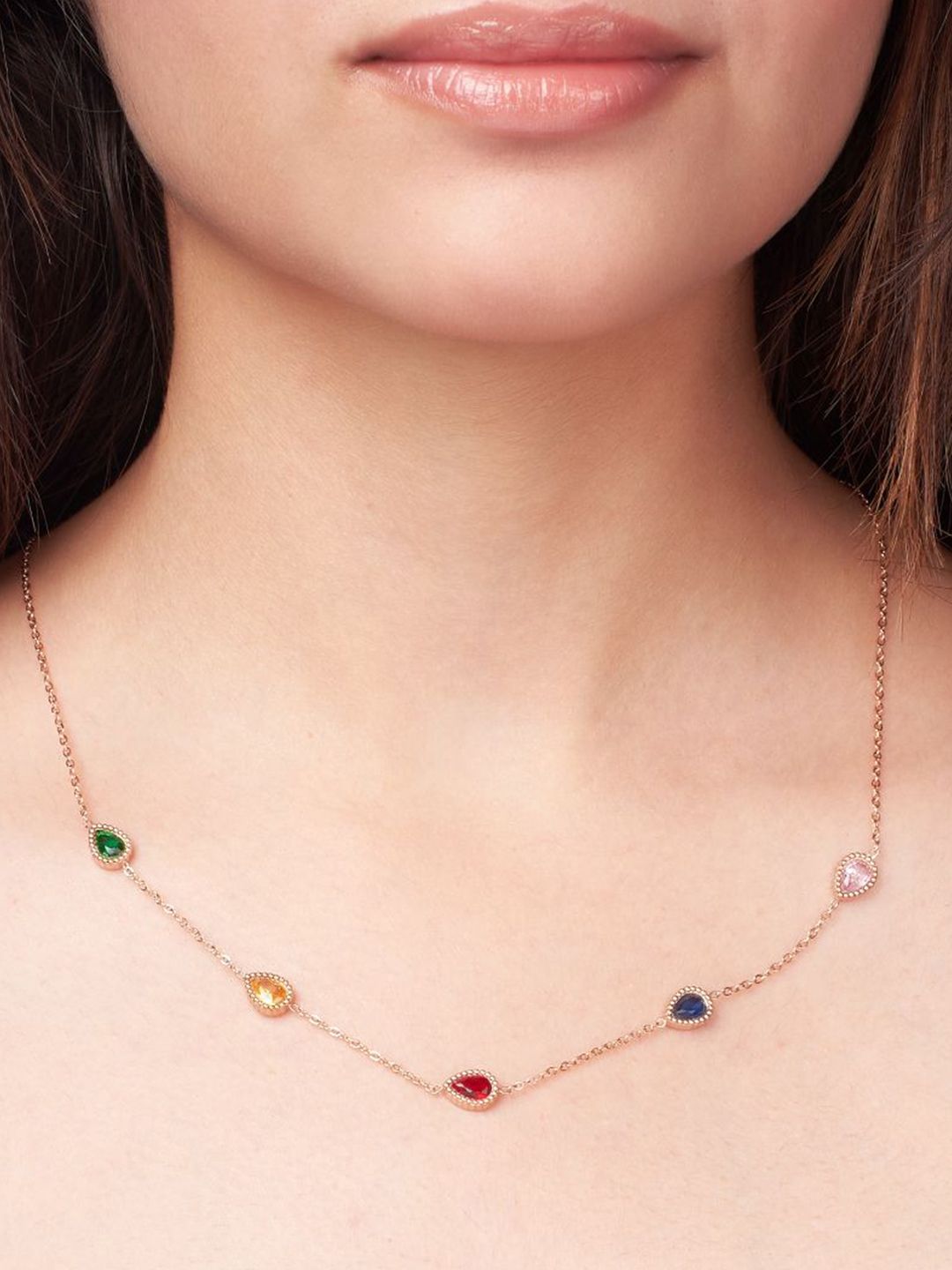 Kalung Serenity Stone Steel Stainless Stone