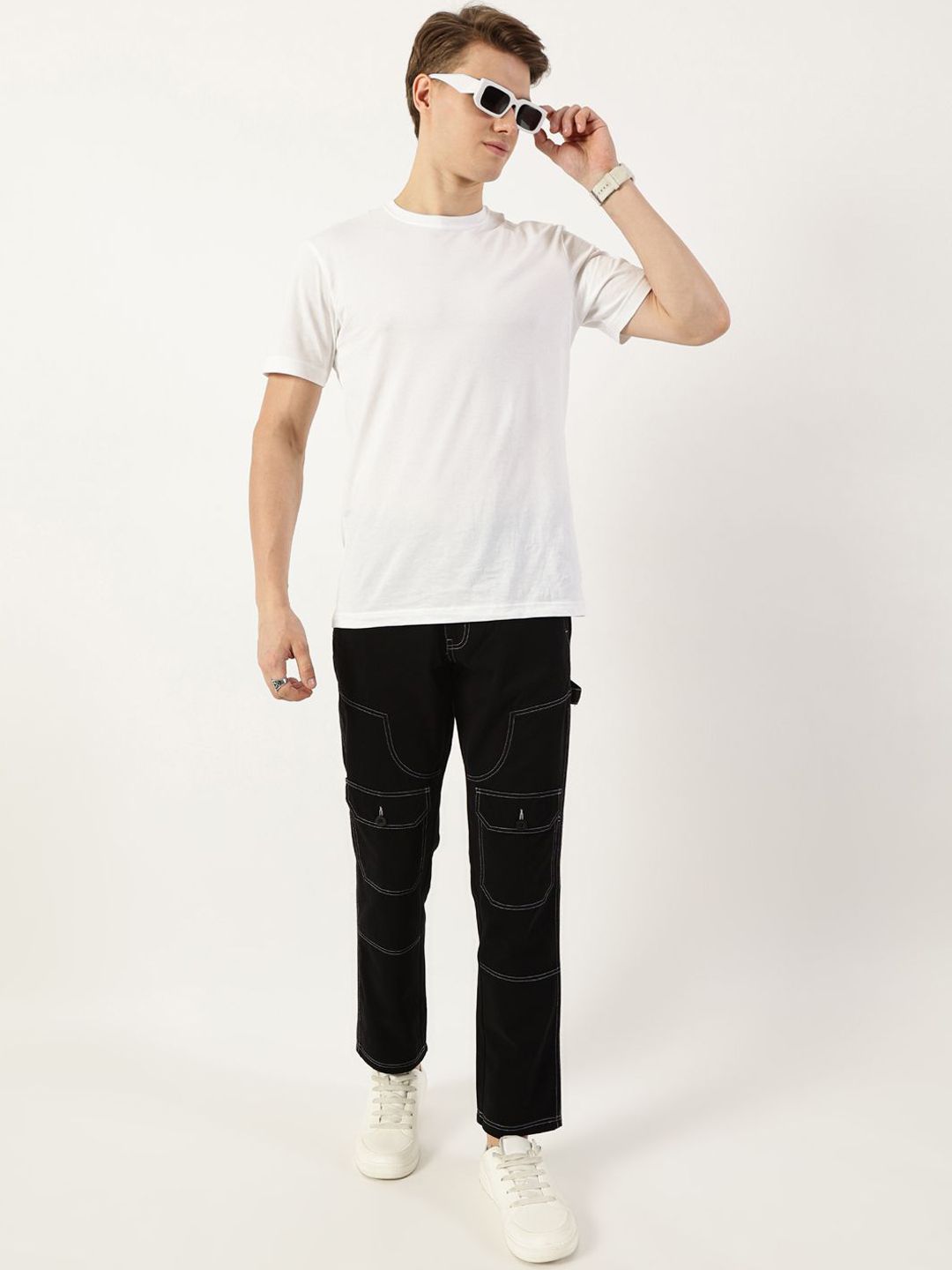 Thomas Scott Men Easy Wash Pure Cotton Trousers