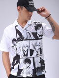 The Indian Garage Co Men Cuban Collar Graphic Printed Oversized Casual Shirt