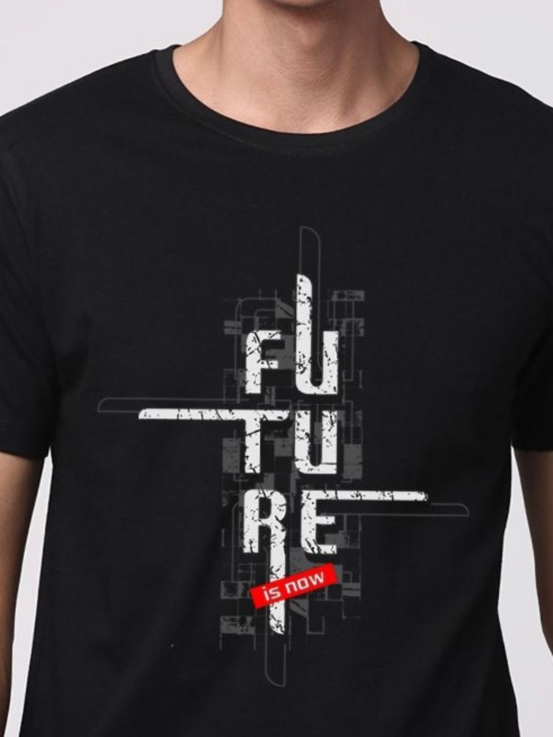 ADRO Men Graphic Printed Round Neck Cotton T-shirt