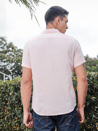 Thomas Scott Men Classic Slim Fit Seersucker Casual Shirt