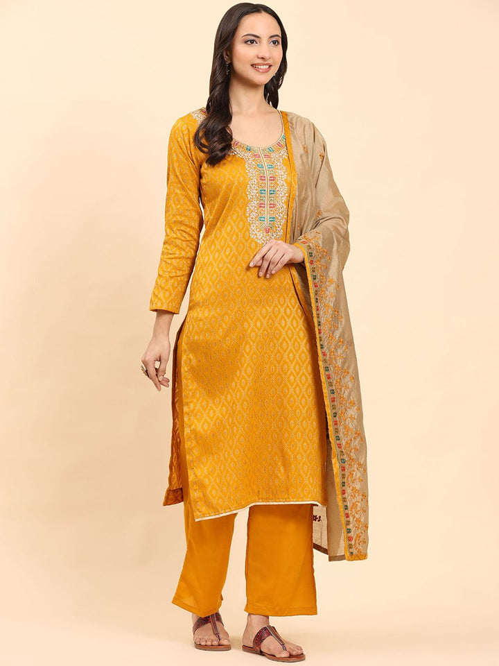Kurta Kapas Tulen Biasa Wanita Mamicha dengan Palazzos & Dengan Dupatta