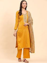 Kurta Kapas Tulen Biasa Wanita Mamicha dengan Palazzos & Dengan Dupatta