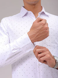 The Indian Garage Co. X Luxe Men Cutaway Collar Micro Ditsy Printed Slim Fit Formal Shirt