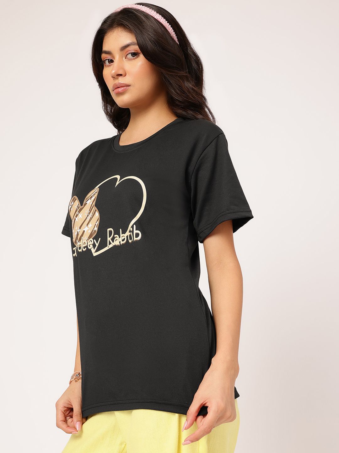 DressBerry Luxe Lounge Kooky Cartoon Printed Tee