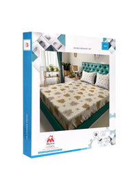 Myntra Elegant Homes Yellow Floral Pure Cotton 400 TC King Bedsheet Set 2.5m x 2.25m