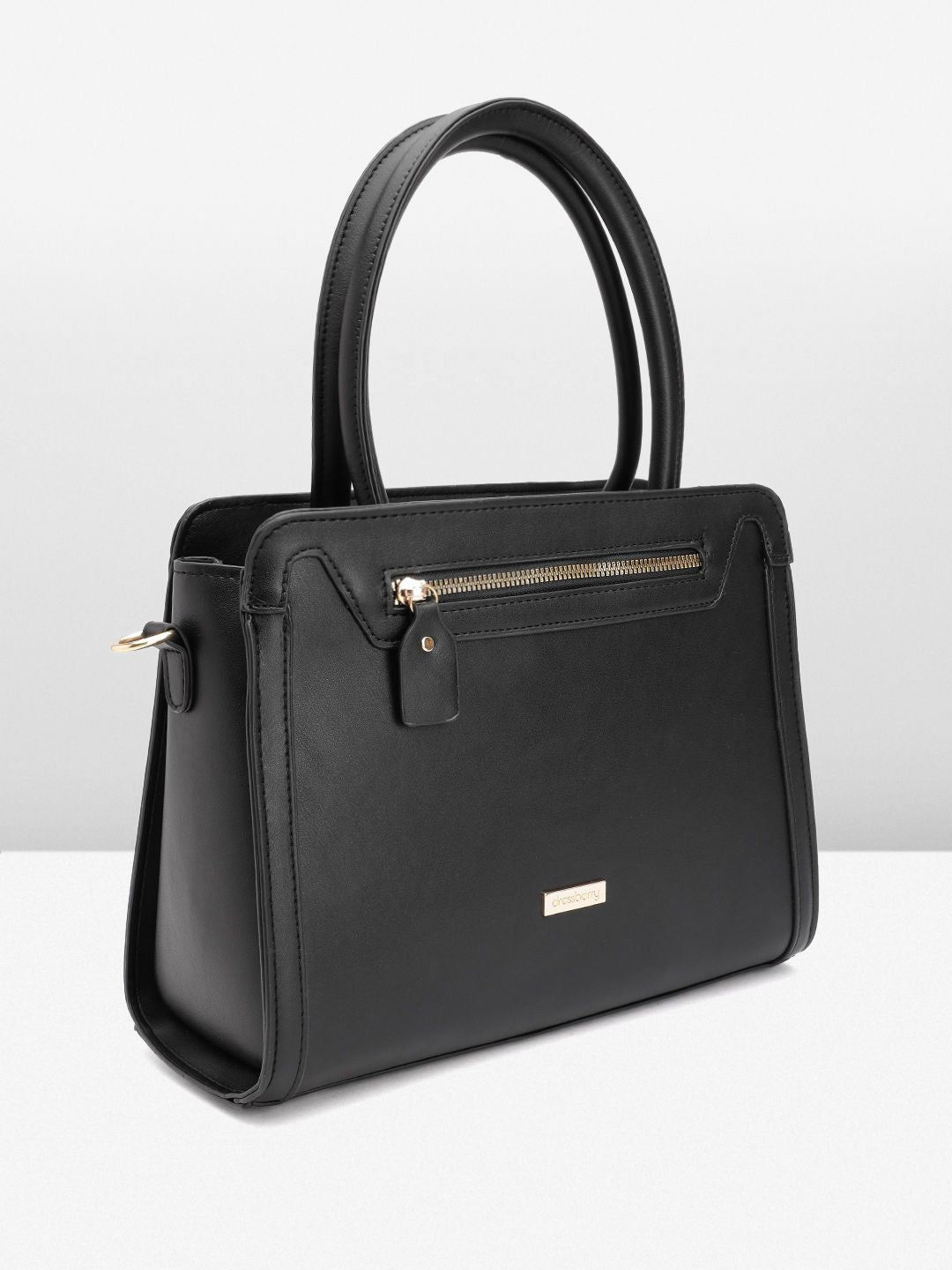 DressBerry Structured Handheld Bag with Detachable Sling Strap