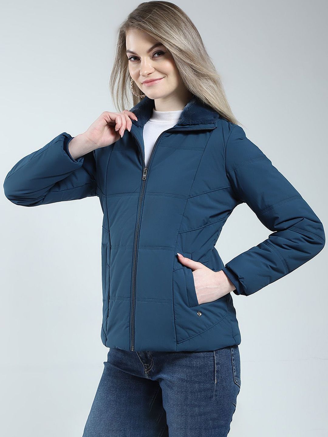 Jaket empuk pepejal wanita monte carlo
