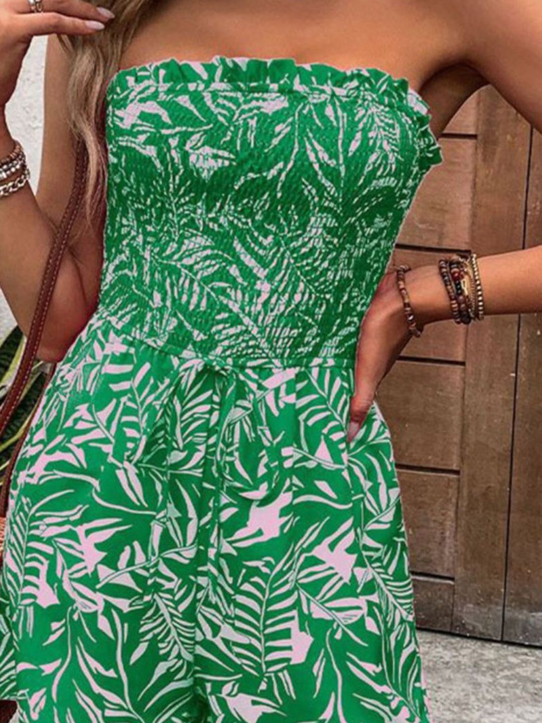 DressBerry Off-Shoulder Printed Jumpsuit