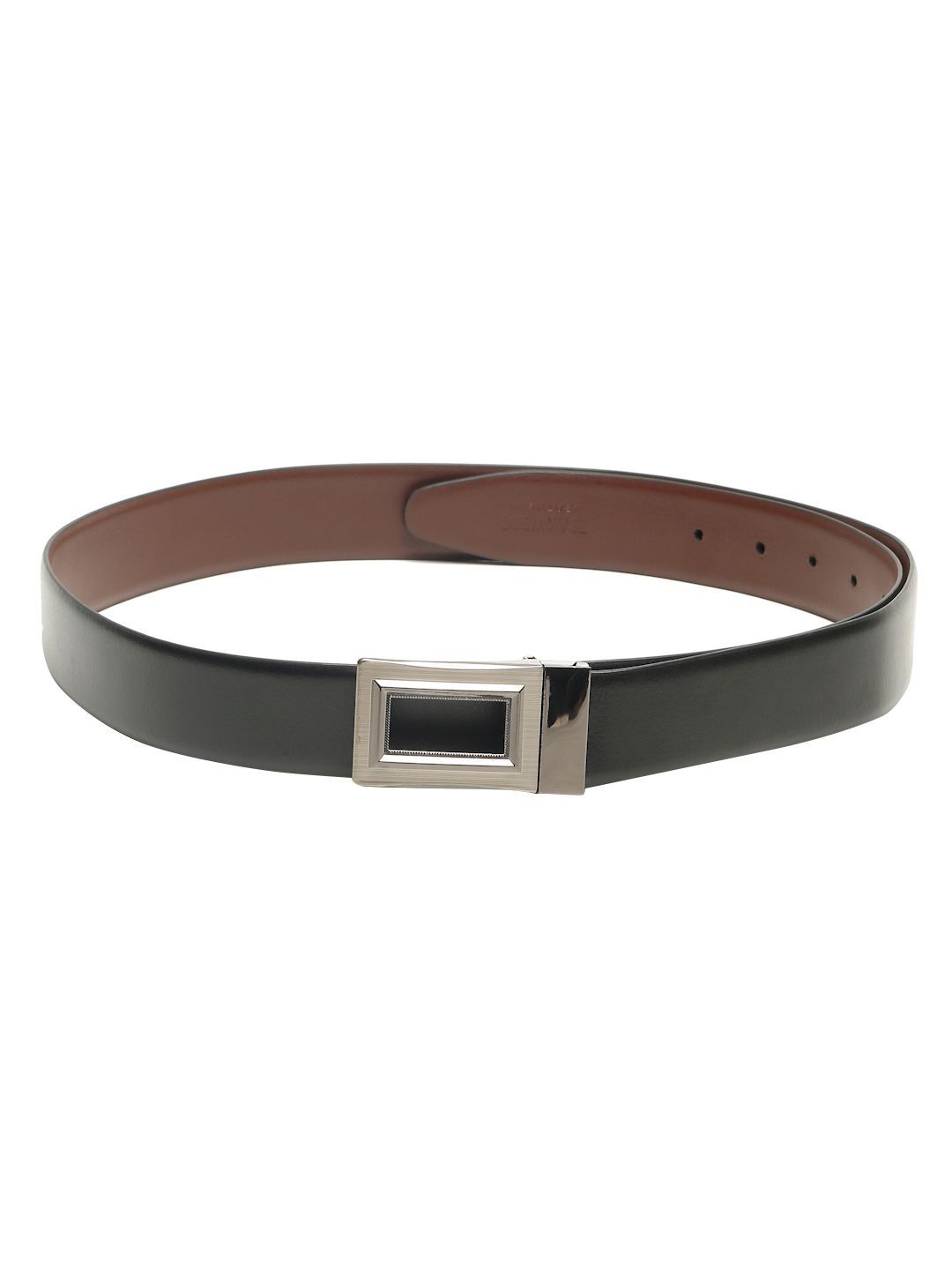 Teakwood Leathers Men Textured Leather Reversible Formal Belt