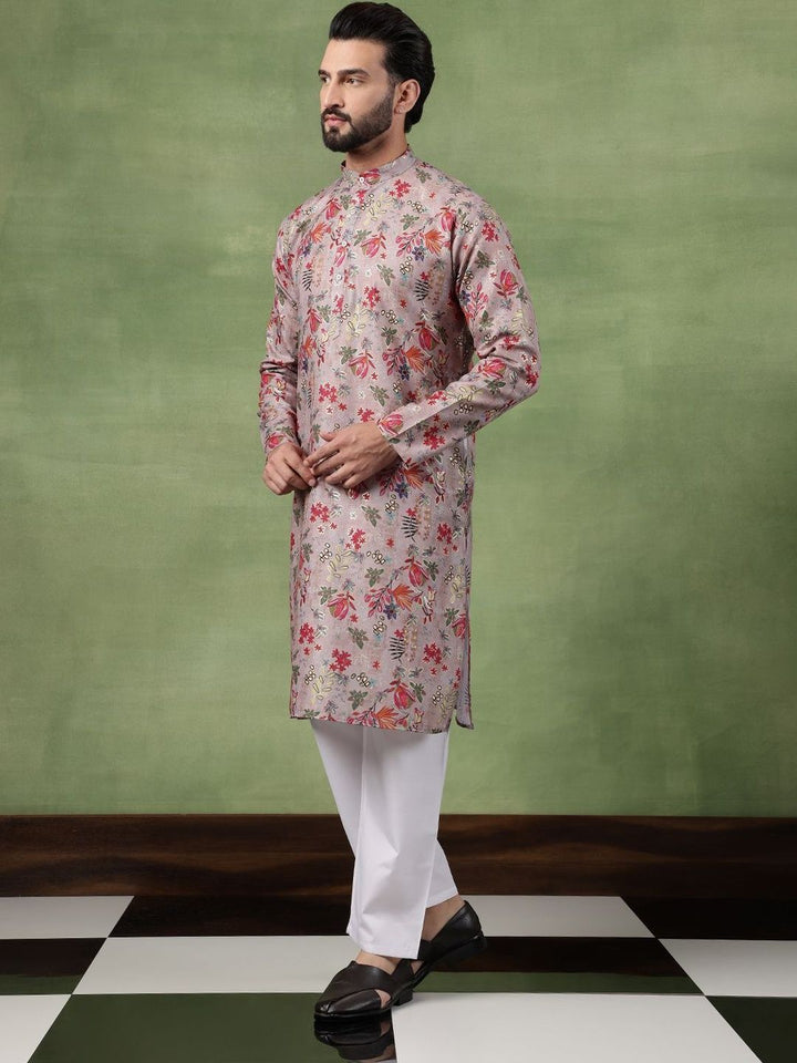 SOJANYA Men Floral Printed Kurta