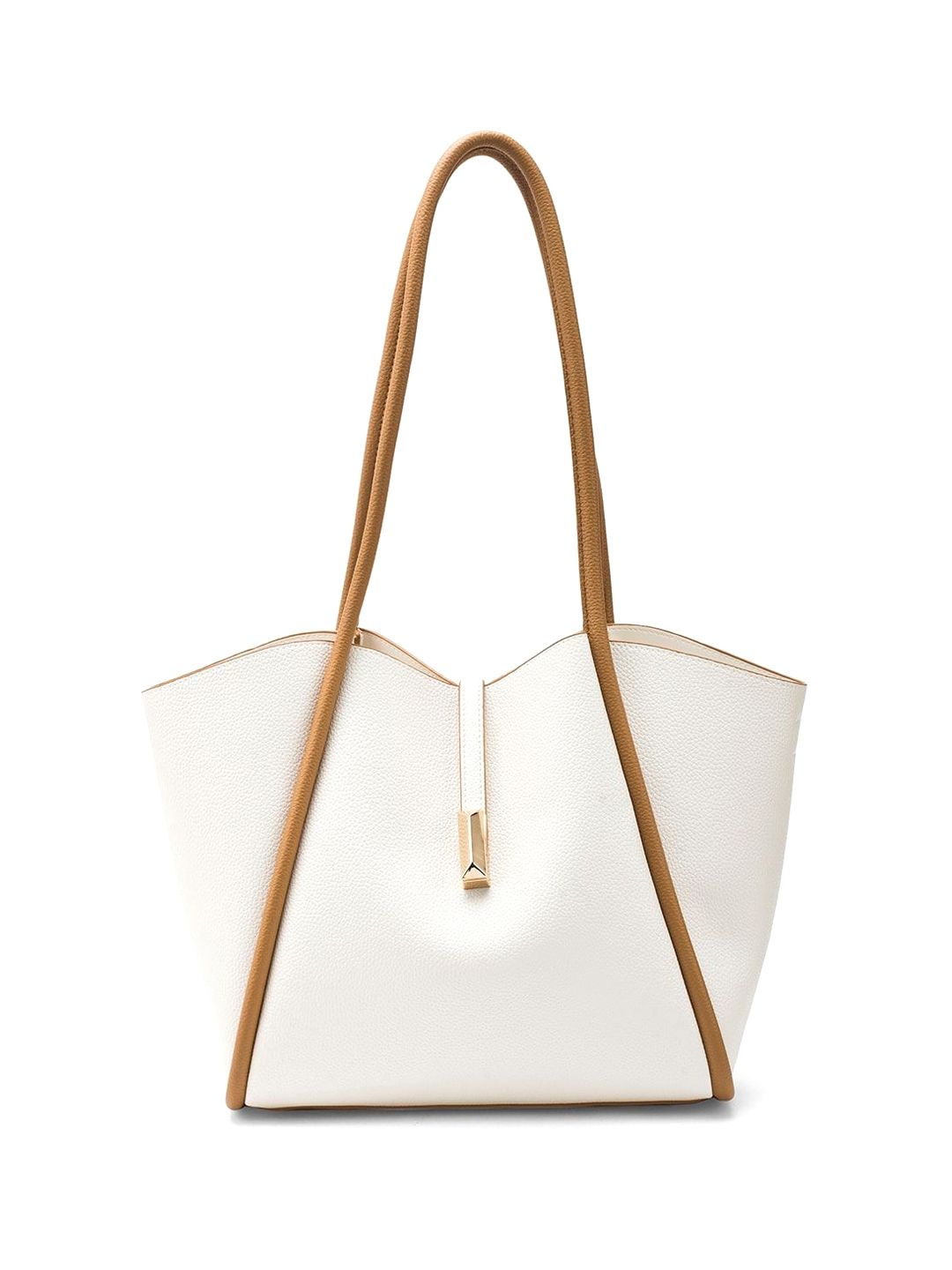 Lino Perros Colourblocked Oversized Structured Tote Bag with Tasselled